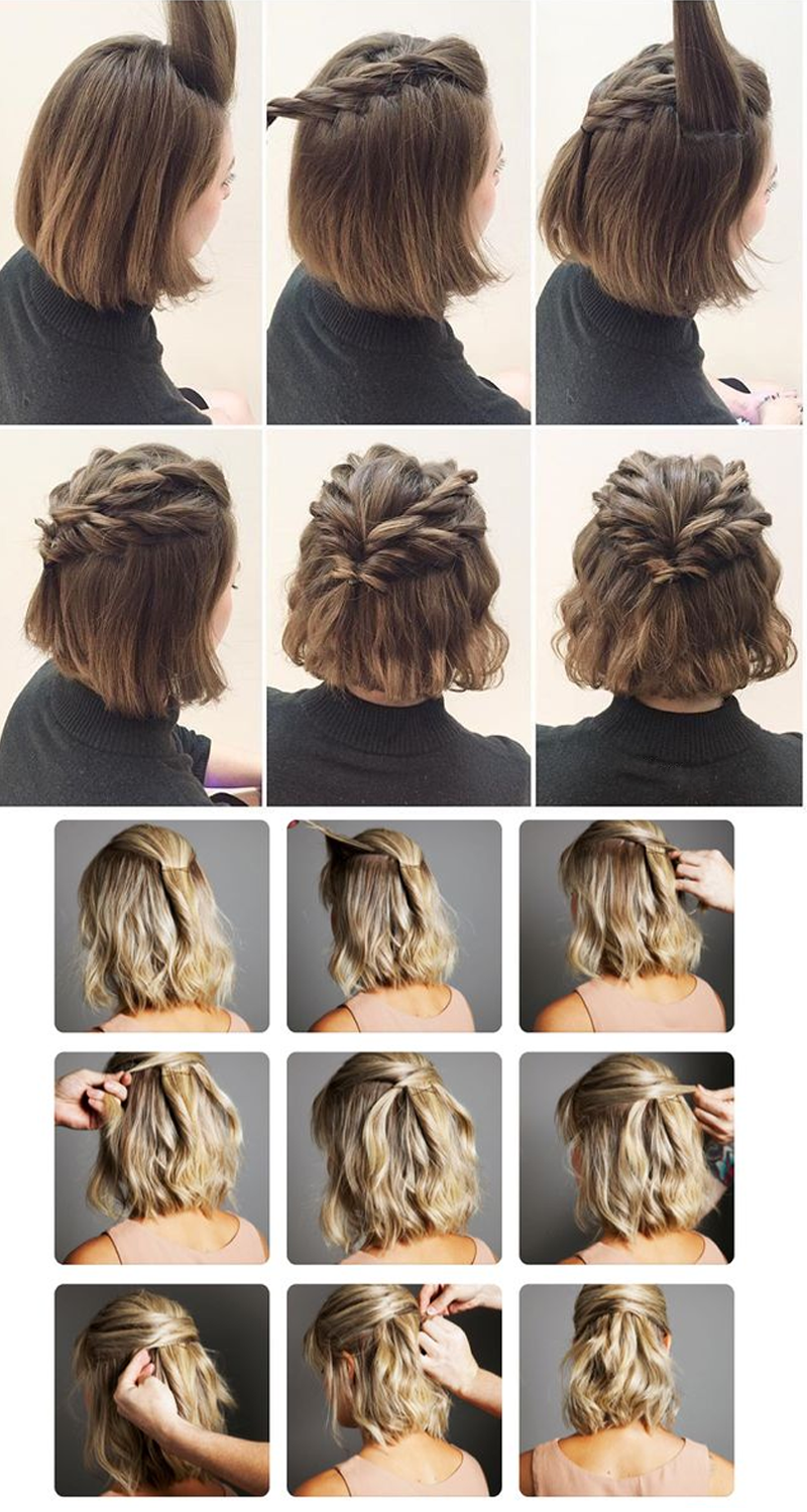 penteados para cabelo curto para festa