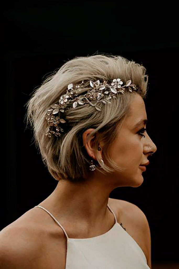 penteados para casamento cabelo curto noiva