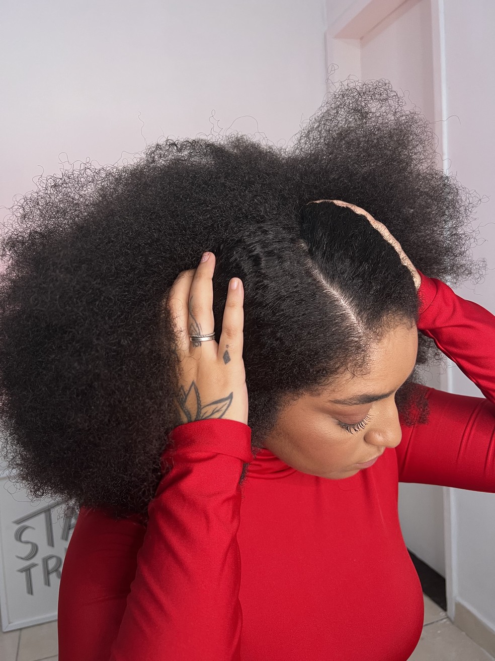 penteado crespo 5 minutos