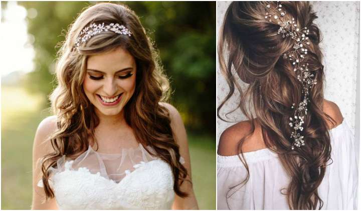 penteados para casamento cabelo solto com ondas