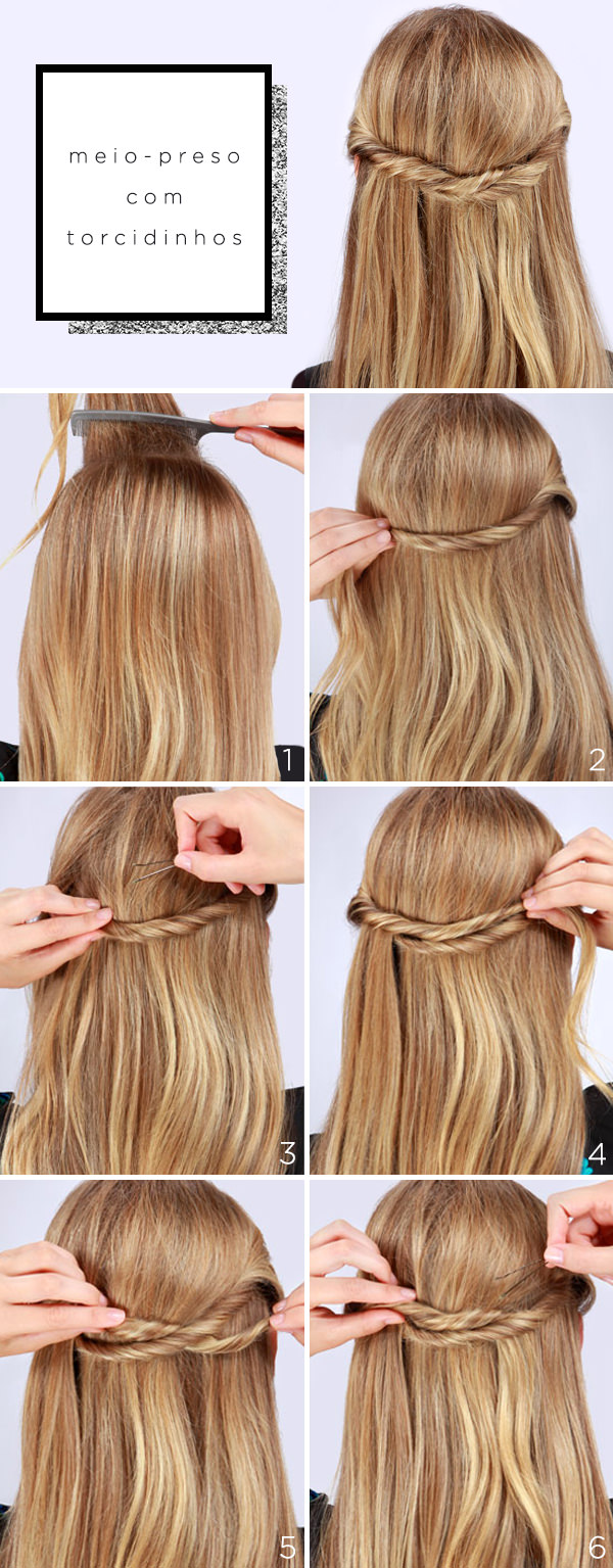 penteados fáceis para cabelo cacheado