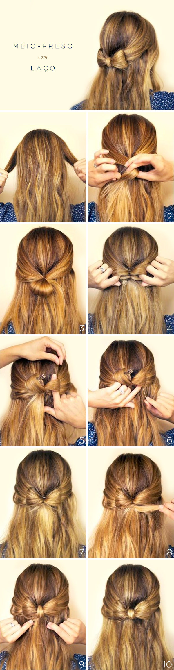 penteados fáceis para cabelo longo