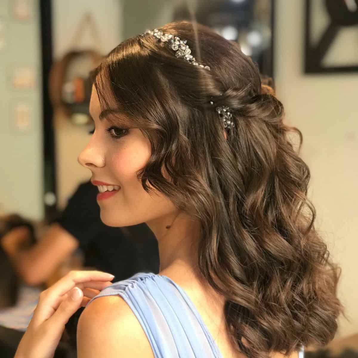 madrinha cabelo solto liso