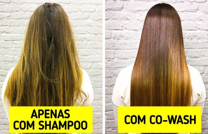 lavar cabelo com shampoo nas pontas