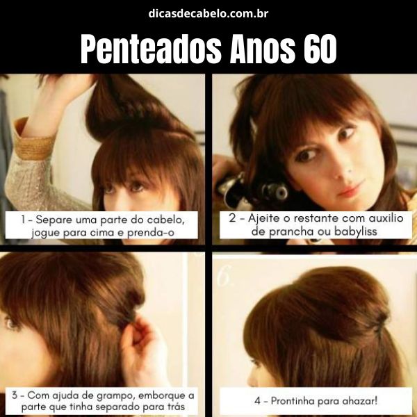 tutorial penteado anos 60 cacheado