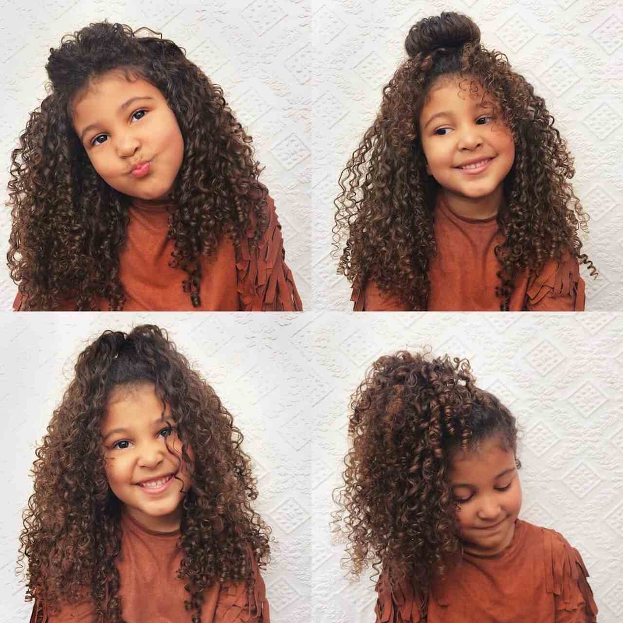 coque cabelo cacheado criança