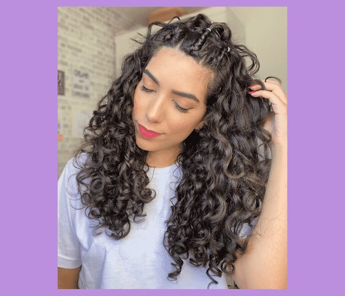penteados para festa cabelo cacheado longo
