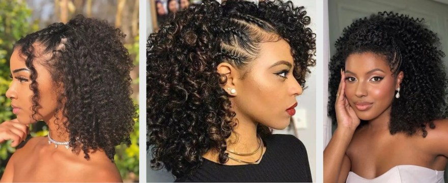 penteado para cabelo cacheado volumoso solto
