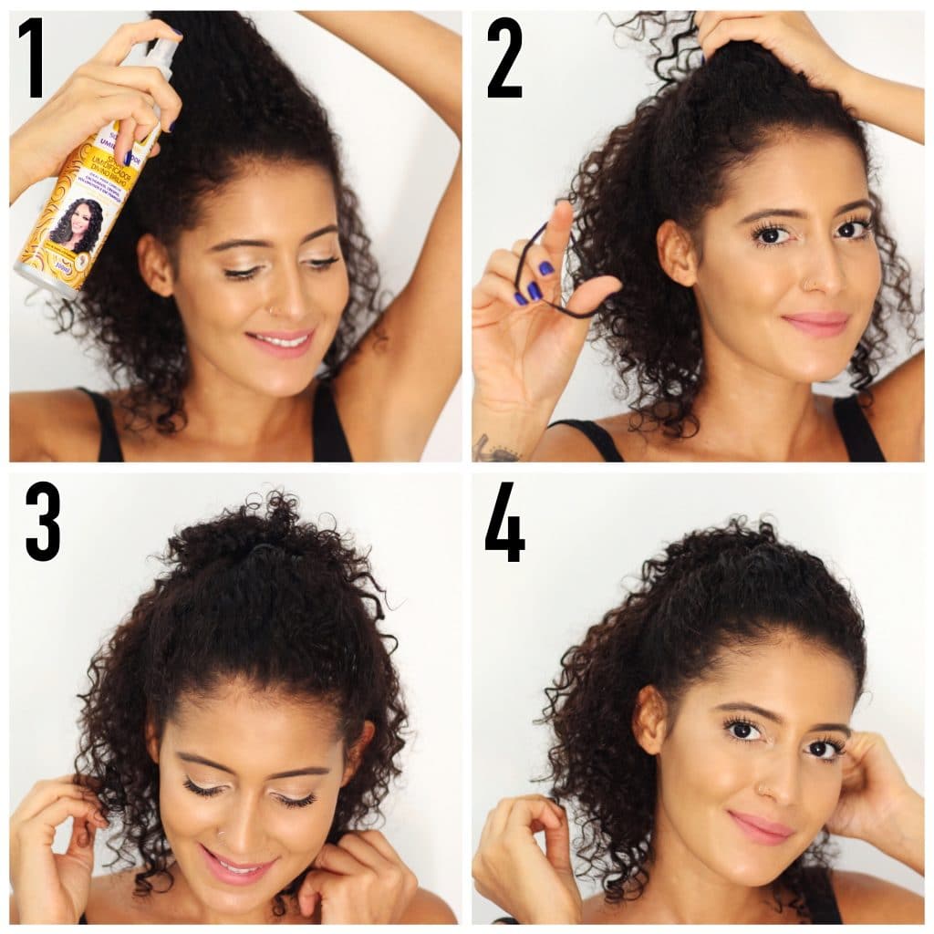 penteado cabelo cacheado curto dia a dia