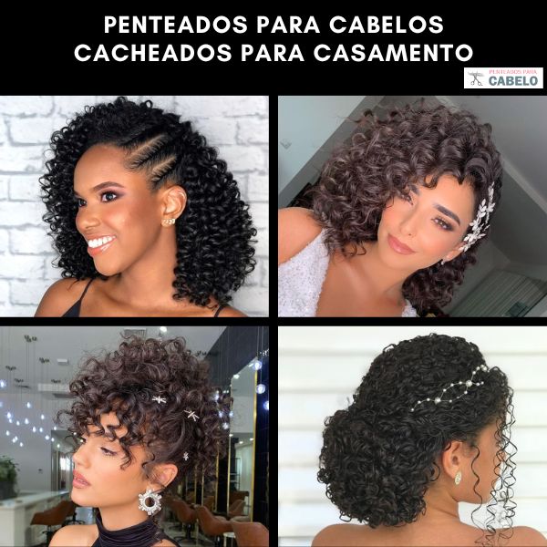 penteado cabelo cacheado curto solto
