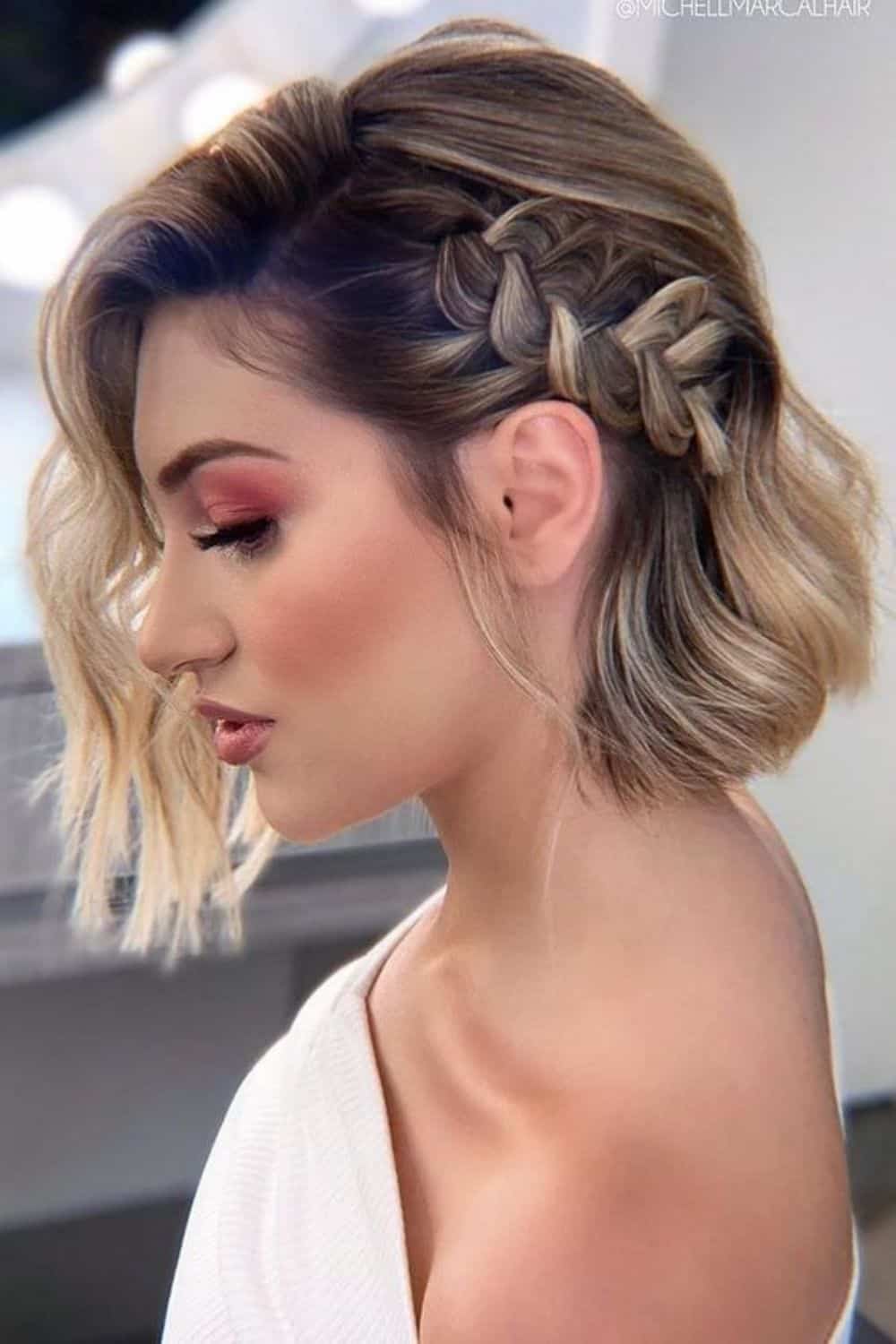 penteados vintage cabelo curto casamento