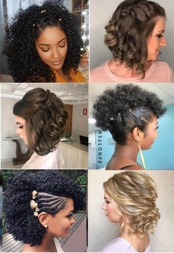penteado cabelo curto com trança