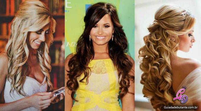 penteados rápidos cabelo longo