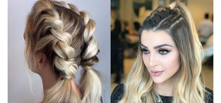 penteados semi-presos cabelo longo