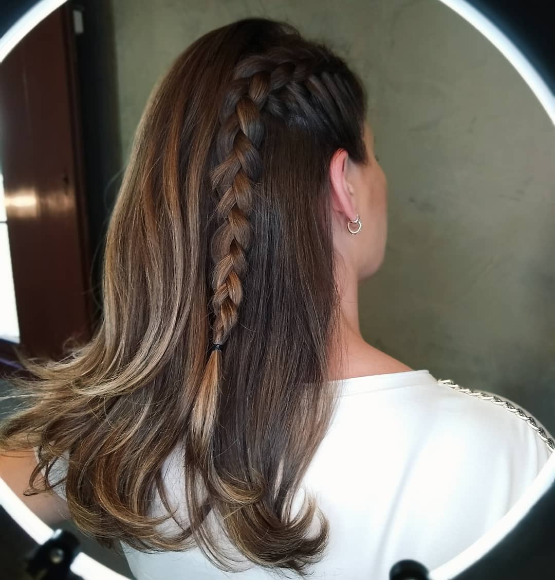 penteados modernos cabelo longo