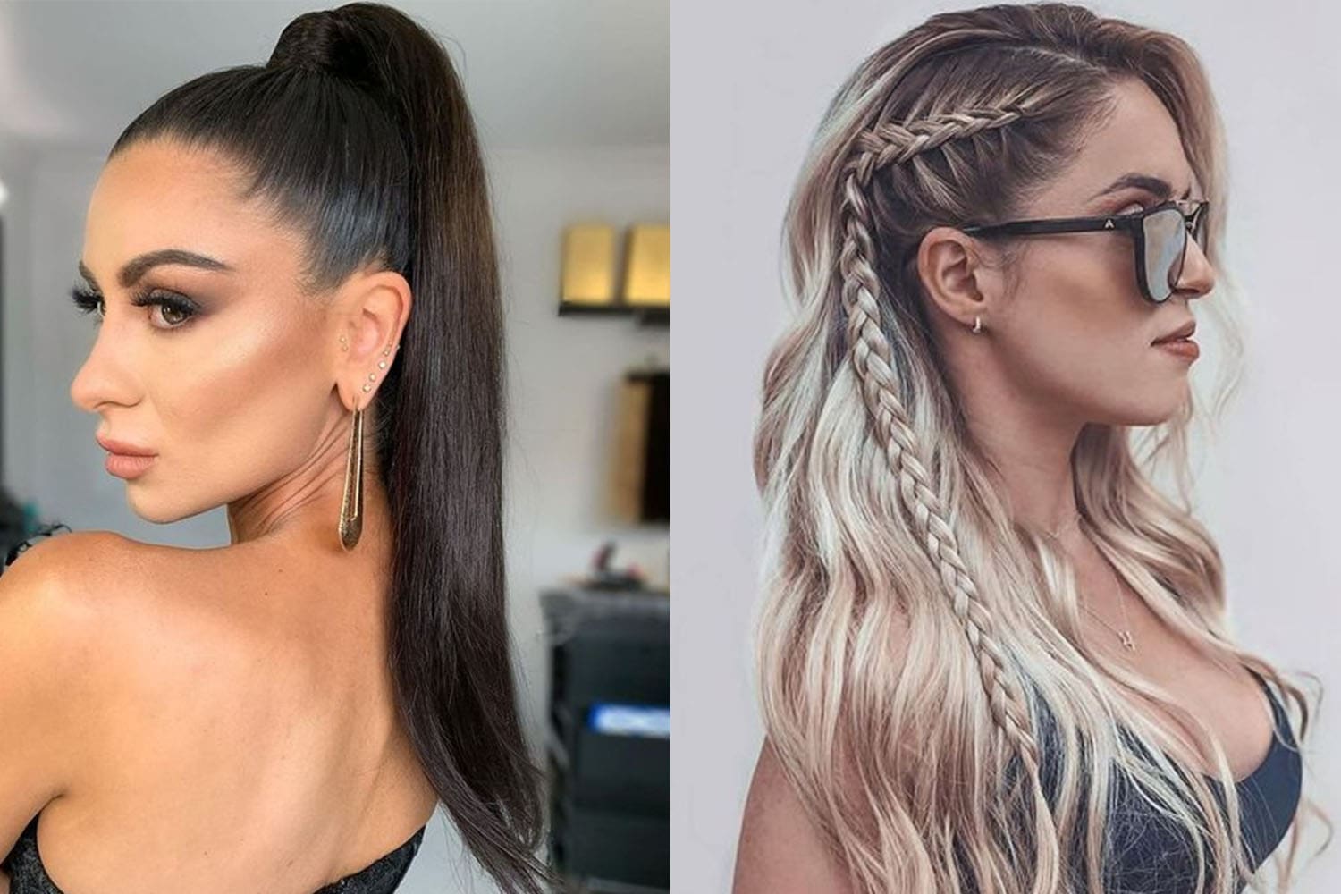 penteados rápidos cabelo longo