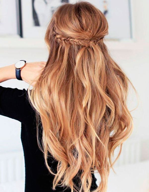 penteados para cabelo longo solto casamento