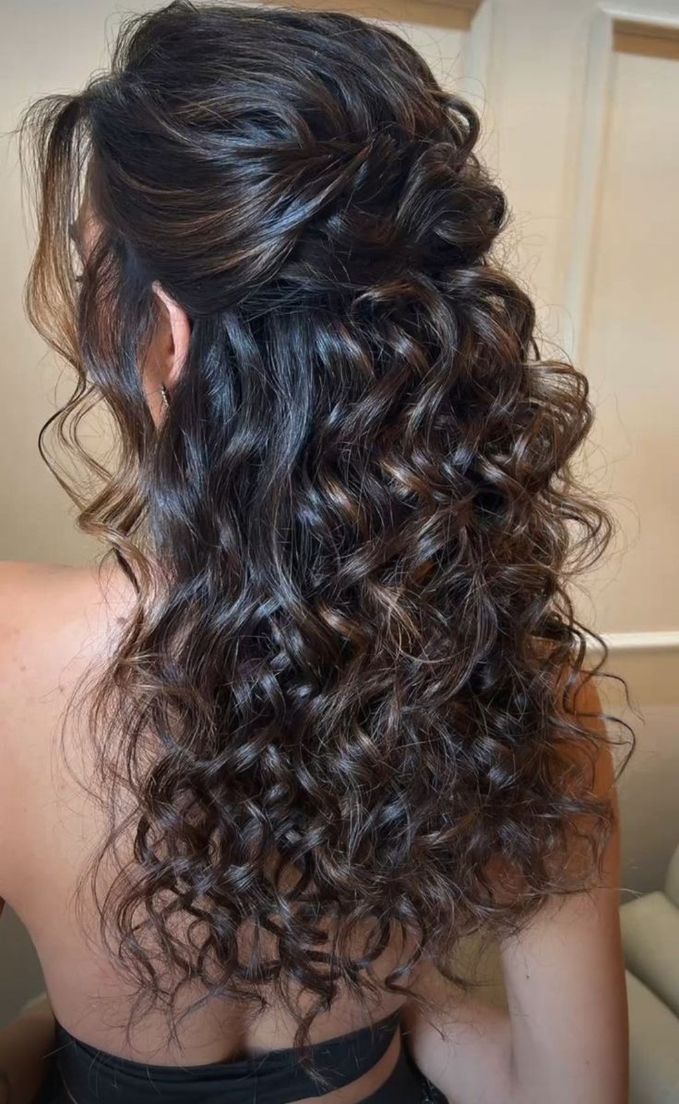 penteado madrinha cabelo longo