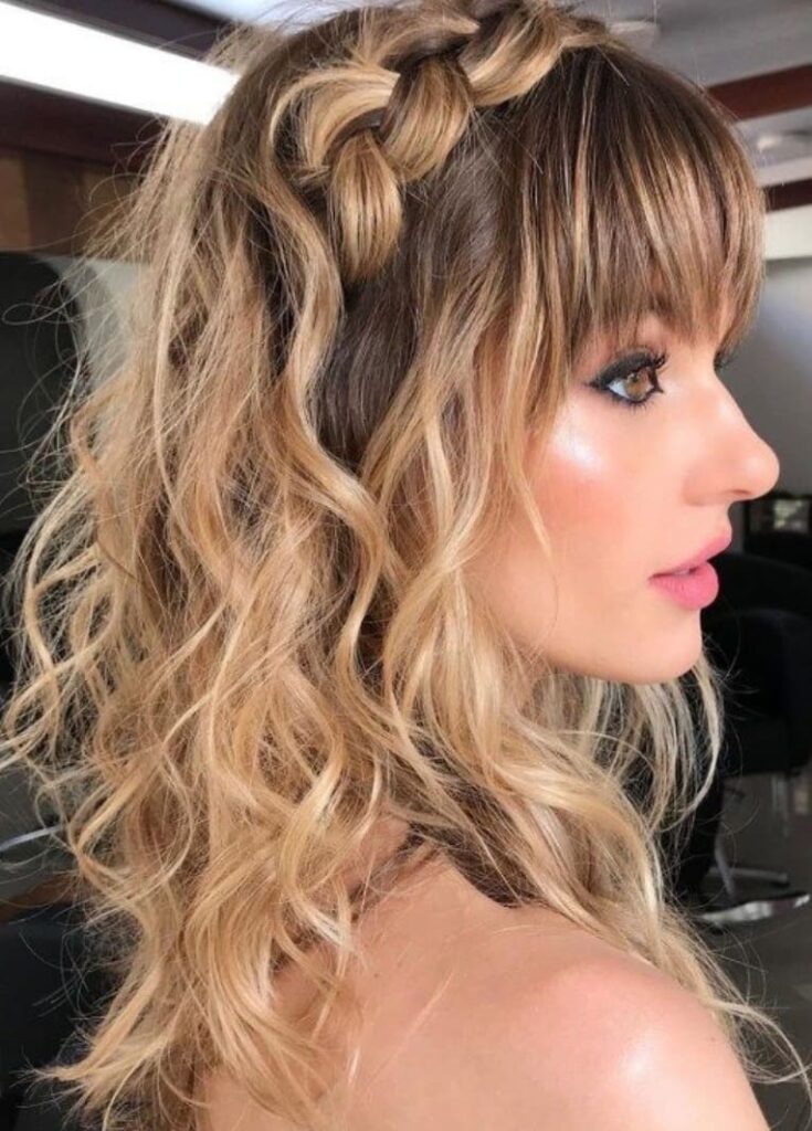 penteado para casamento cabelo médio