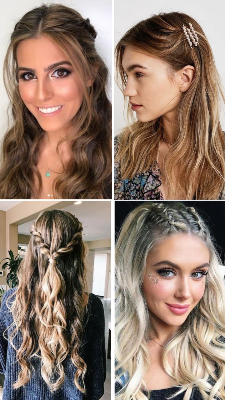 penteado cabelo solto com ondas naturais