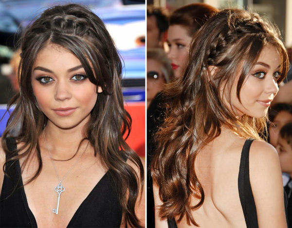 penteado cabelo solto com trança