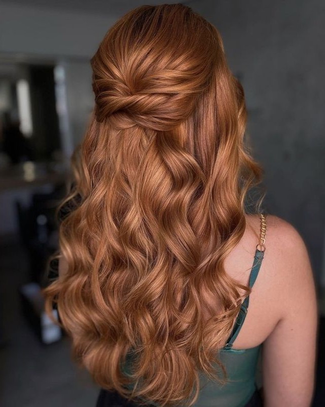 penteado cabelo solto elegante