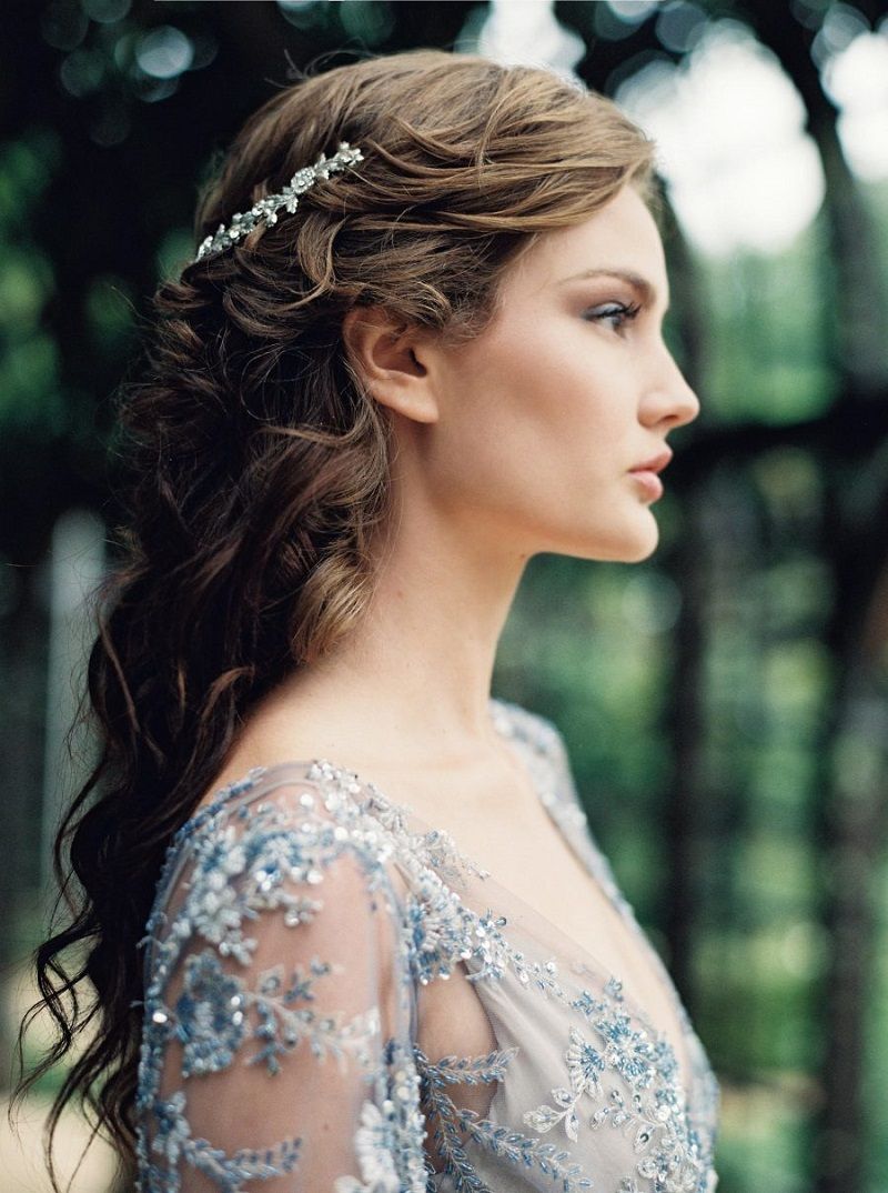 penteado madrinha cabelo solto longo