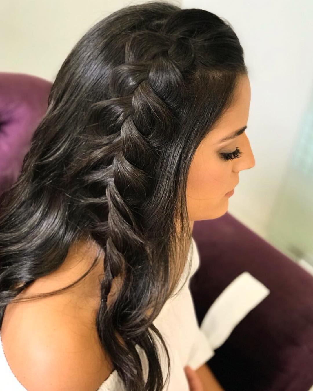 penteado madrinha cabelo solto para vestido tomara que caia
