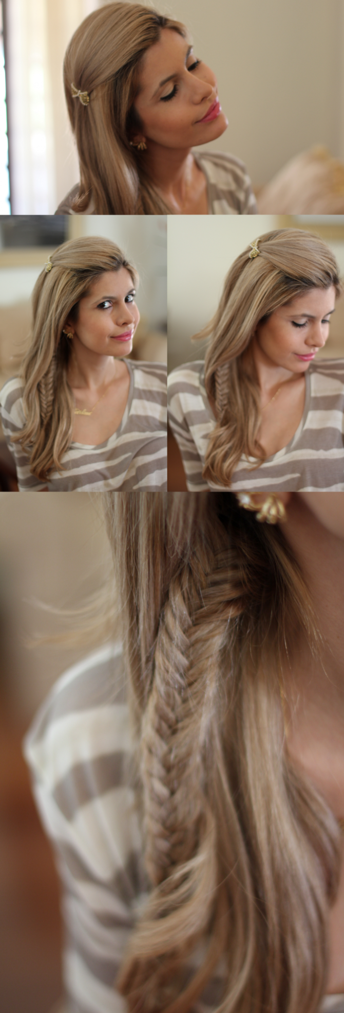 penteado cabelo solto minimalista
