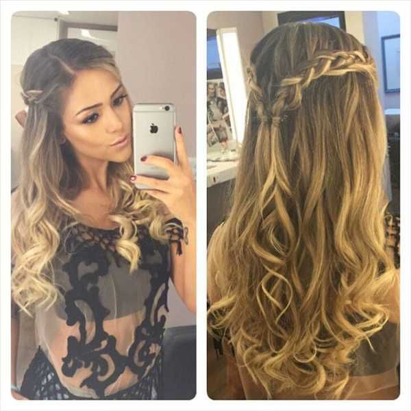 penteado cabelo solto ondulado