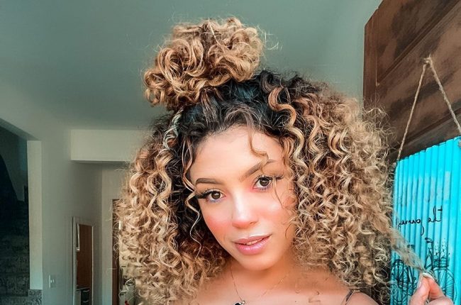 penteado cabelo solto crespo