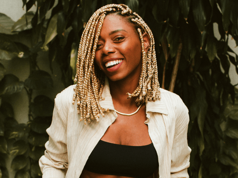 tranças com cabelo solto