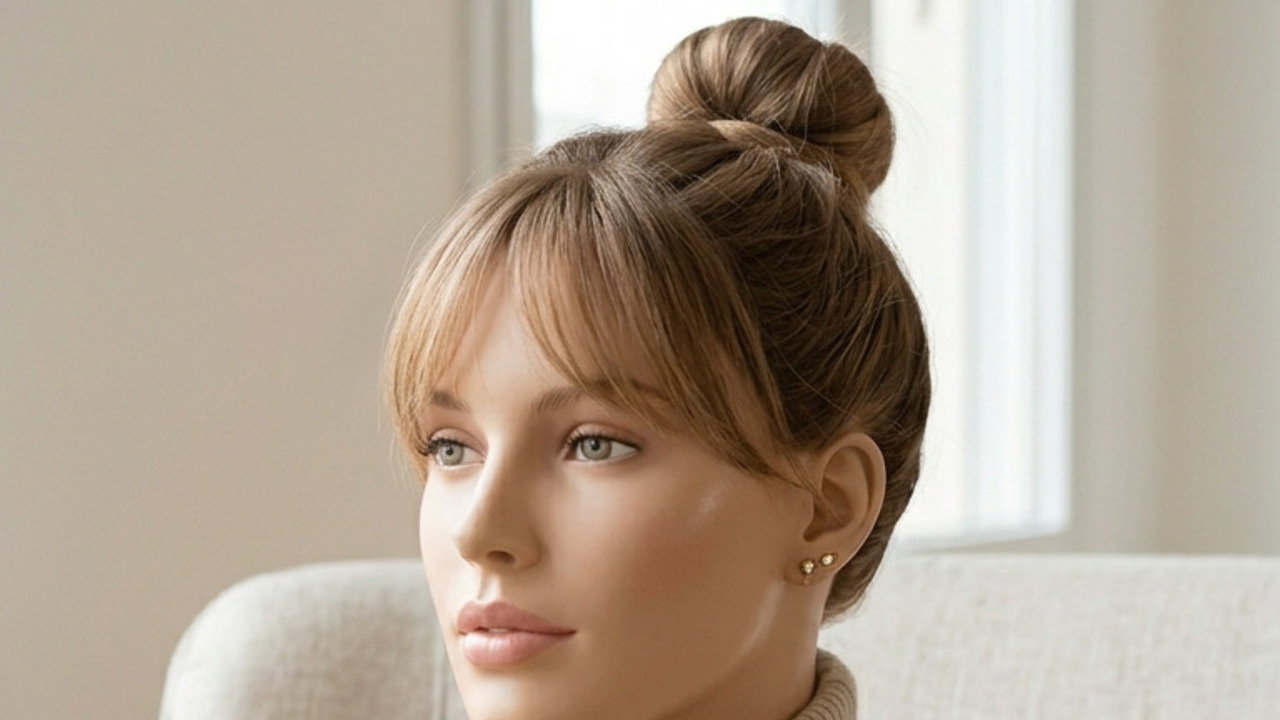 penteado lateral com franja