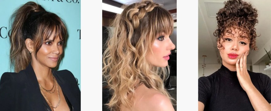 penteados com franja para cabelo liso