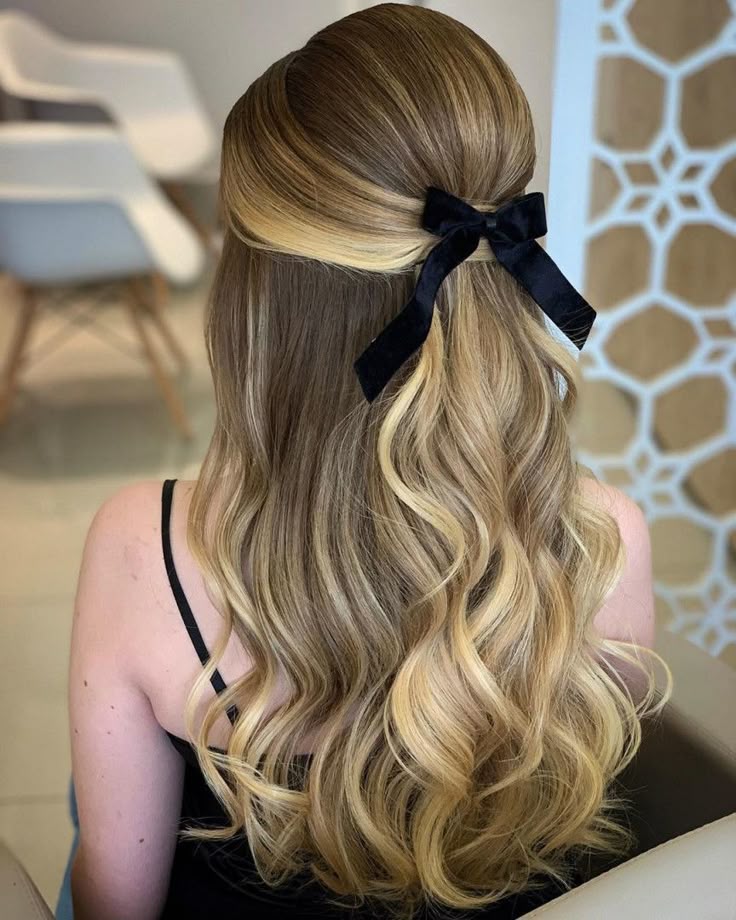 penteado semi preso com laço adulto