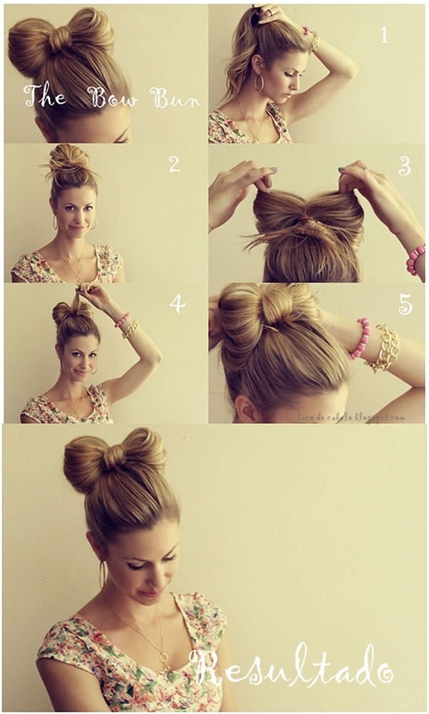 penteado romântico com laço