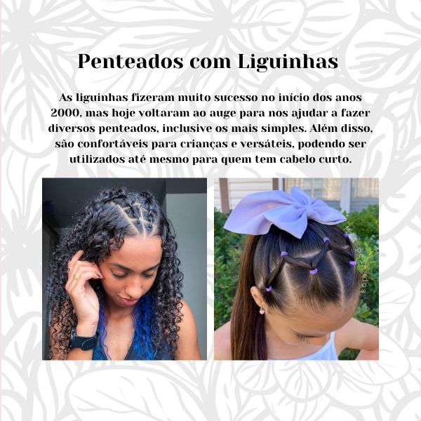penteado com elástico cabelo cacheado