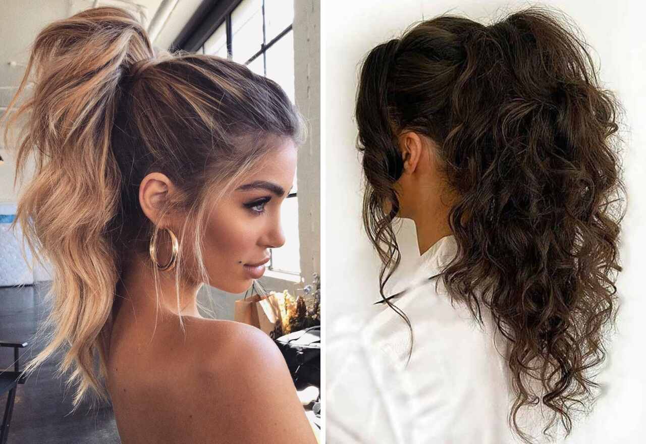 penteado rabo de cavalo com franja