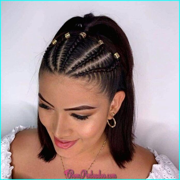 trança boho cabelo curto liso