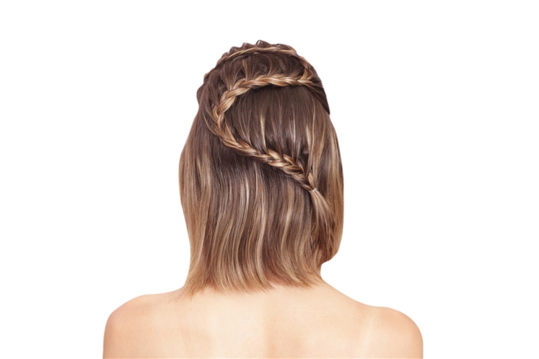 estilizar cabelo curto liso com trança