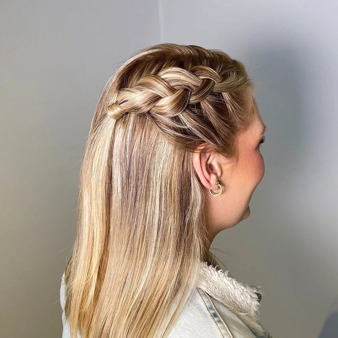 penteado trança cabelo liso