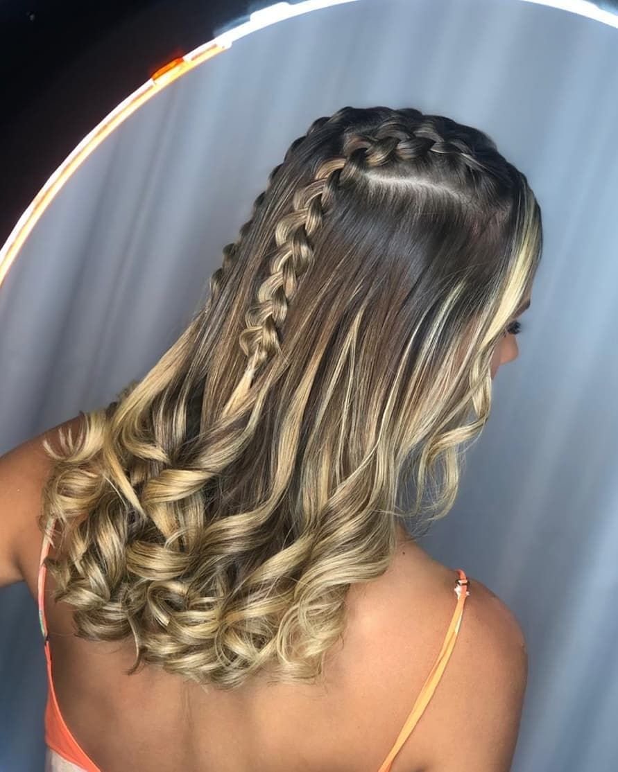 penteado fácil cabelo liso trança