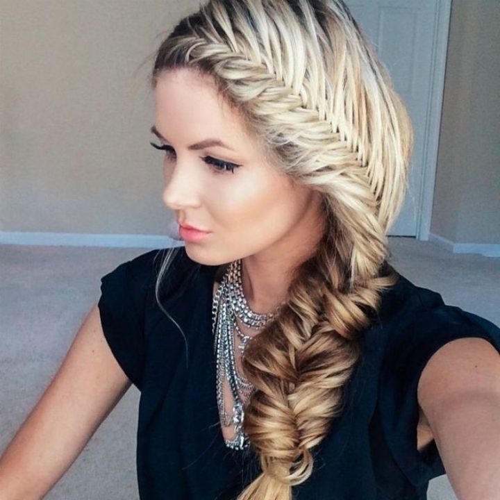 penteado com trança para festa cabelo liso