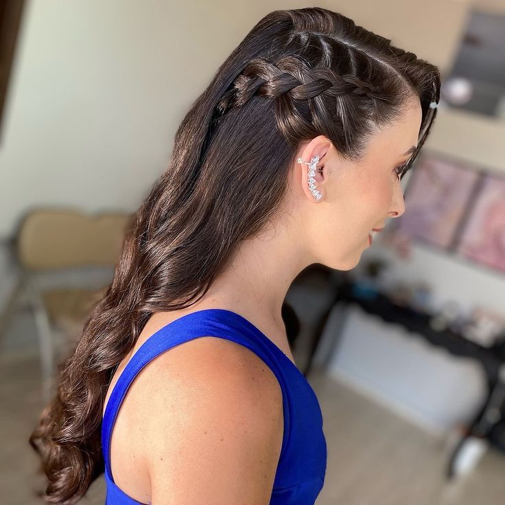 trança tiara cabelo liso