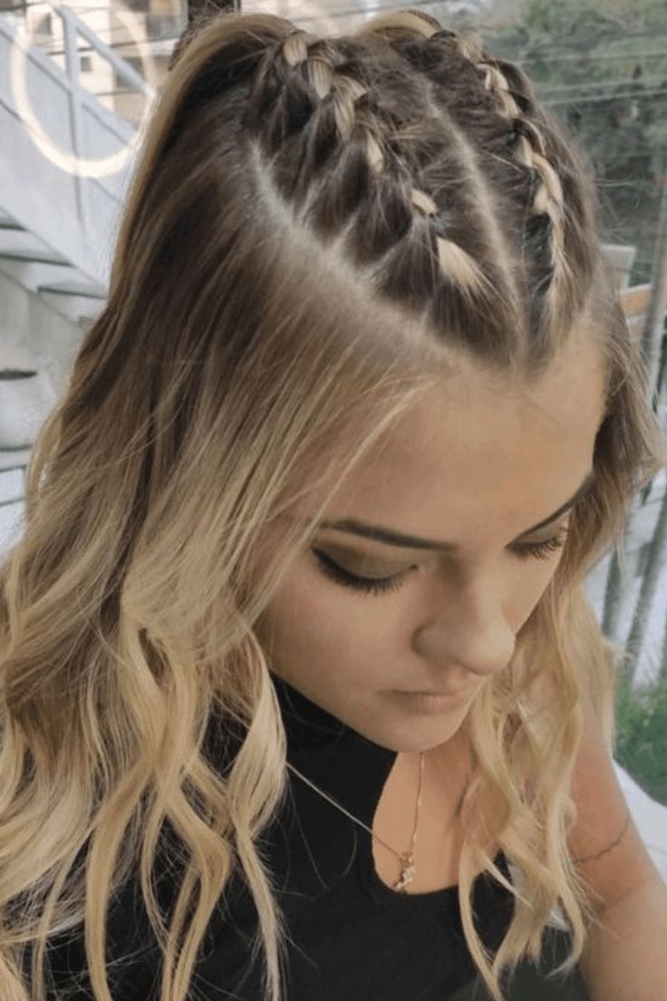 trança lateral cabelo liso
