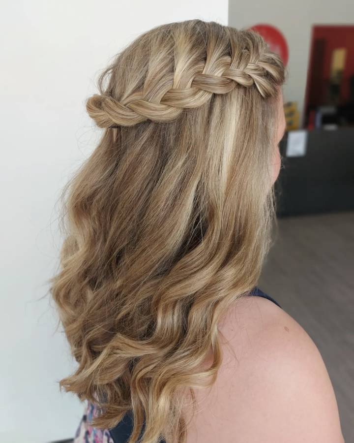 penteado com trança boho