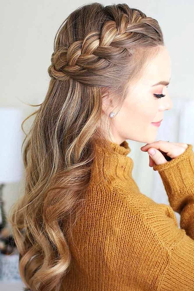 penteado y2k com trança