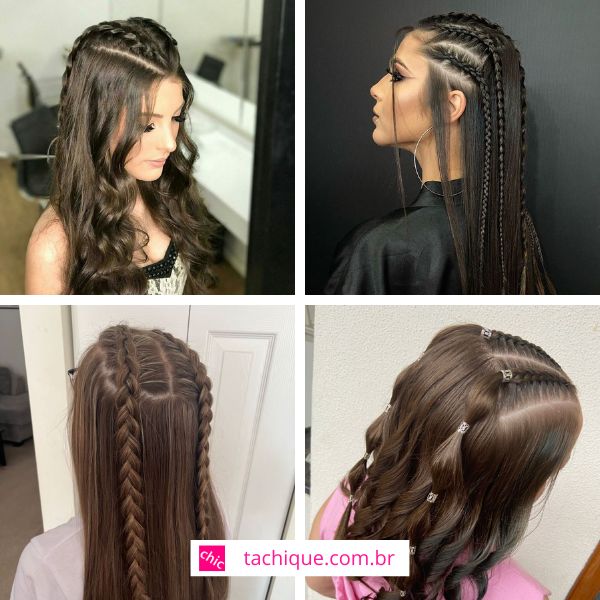 penteado para festival com trança
