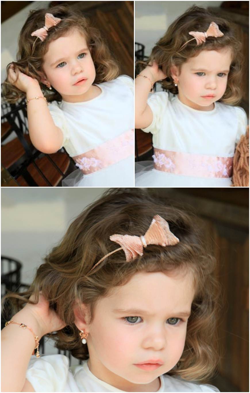 penteado daminha com coroa e tiara