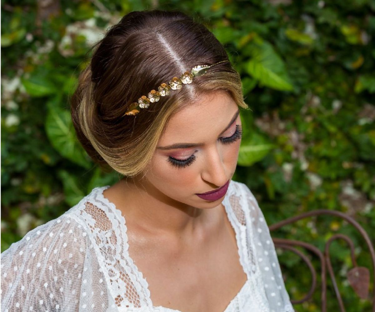 penteado daminha cabelo curto tiara
